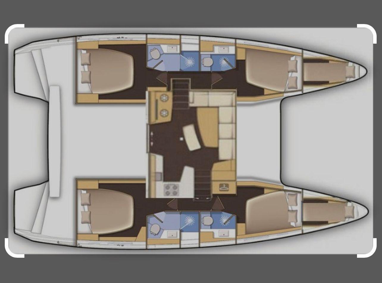 Planimetria catamarano