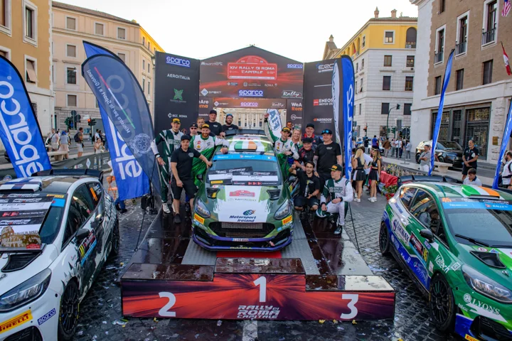Il portale di arrivo in Via della Conciliazione — Rally di Roma Capitale 2026