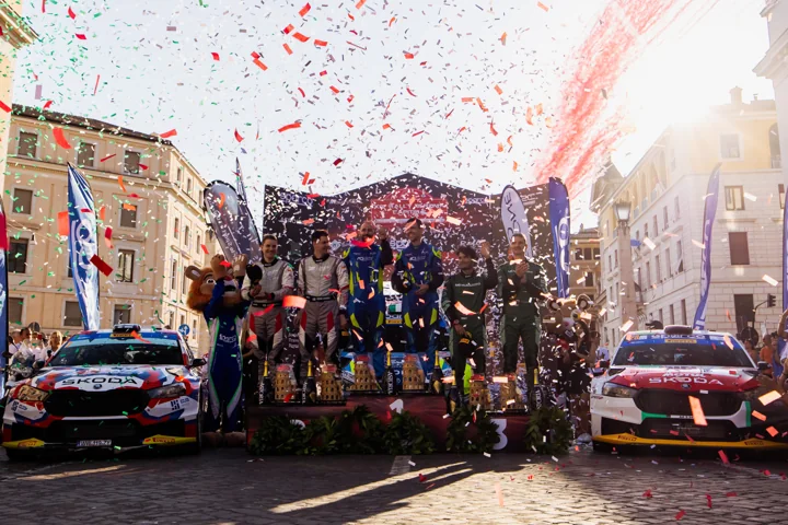 La cerimonia di premiazione — Rally di Roma Capitale 2026
